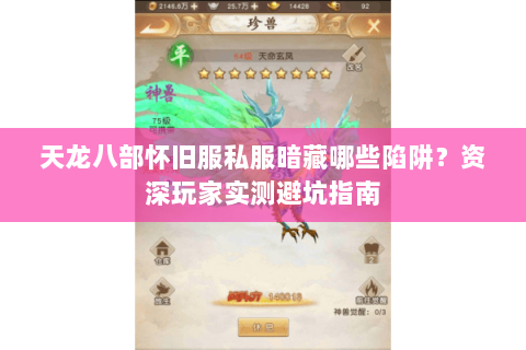 天龙八部怀旧服私服暗藏哪些陷阱？资深玩家实测避坑指南