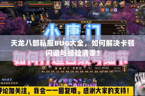 天龙八部私服BUG大全,如何解决卡顿闪退与经验清零? 天龙八部私服BUG大全,如何解决卡顿闪退与经验清零?