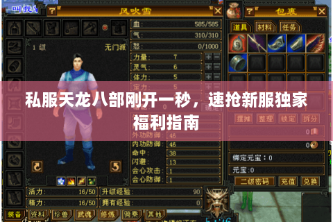 私服天龙八部刚开一秒,速抢新服独家福利指南 私服天龙八部刚开一秒,速抢新服独家福利指南