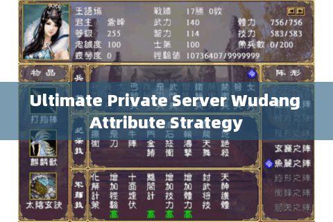 Ultimate Private Server Wudang Attribute Strategy Ultimate Private Server Wudang Attribute Strategy