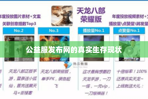 公益服发布网的真实生存现状 公益服发布网的真实生存现状