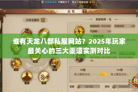谁有天龙八部私服网站?2025年玩家最关心的三大渠道实测对比 谁有天龙八部私服网站?2025年玩家最关心的三大渠道实测对比