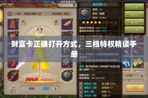 财富卡正确打开方式,三档特权精读手册 财富卡正确打开方式,三档特权精读手册
