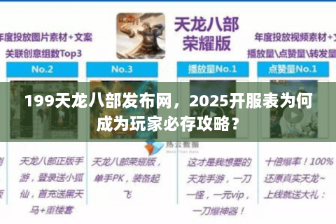 199天龙八部发布网,2025开服表为何成为玩家必存攻略? 199天龙八部发布网,2025开服表为何成为玩家必存攻略?
