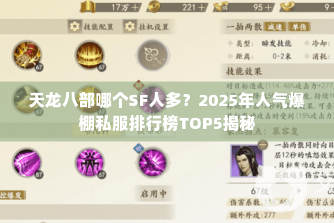 天龙八部哪个SF人多?2025年人气爆棚私服排行榜TOP5揭秘 天龙八部哪个SF人多?2025年人气爆棚私服排行榜TOP5揭秘