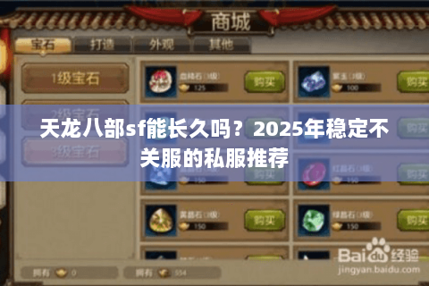 天龙八部sf能长久吗？2025年稳定不关服的私服推荐