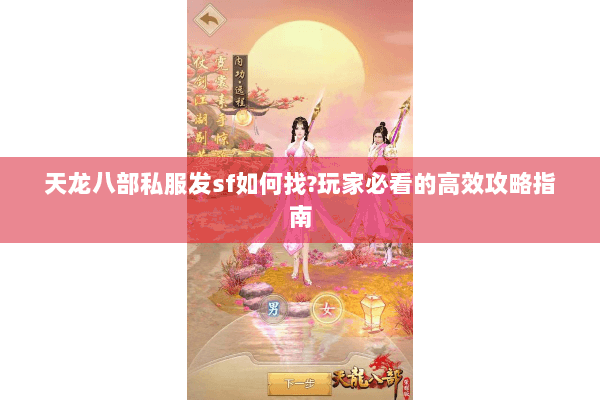 天龙八部私服发sf如何找?玩家必看的高效攻略指南