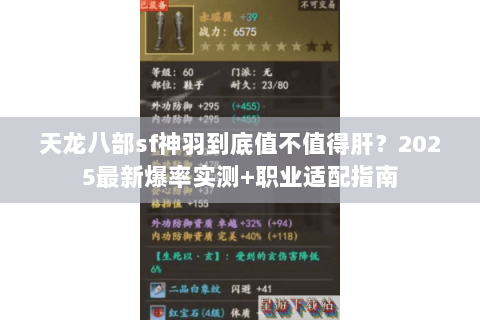 天龙八部sf神羽到底值不值得肝?2025最新爆率实测+职业适配指南 天龙八部sf神羽到底值不值得肝?2025最新爆率实测+职业适配指南