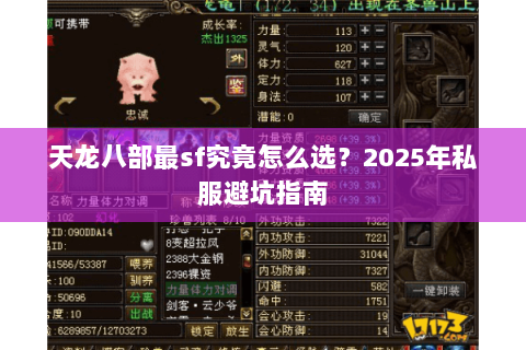 天龙八部最sf究竟怎么选?2025年私服避坑指南 天龙八部最sf究竟怎么选?2025年私服避坑指南