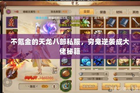 不氪金的天龙八部私服,穷鬼逆袭成大佬秘籍 不氪金的天龙八部私服,穷鬼逆袭成大佬秘籍