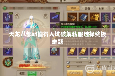天龙八部sf值得入坑破解私服选择终极难题 天龙八部sf值得入坑破解私服选择终极难题
