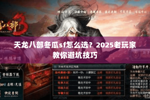 天龙八部冬瓜sf怎么选?2025老玩家教你避坑技巧 天龙八部冬瓜sf怎么选?2025老玩家教你避坑技巧