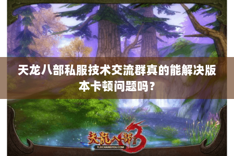 天龙八部私服技术交流群真的能解决版本卡顿问题吗？