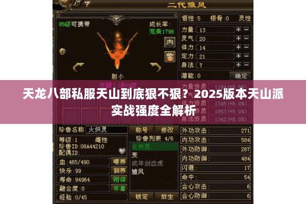 天龙八部私服天山到底狠不狠?2025版本天山派实战强度全解析 天龙八部私服天山到底狠不狠?2025版本天山派实战强度全解析