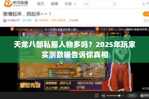 天龙八部私服人物多吗?2025年玩家实测数据告诉你真相 天龙八部私服人物多吗?2025年玩家实测数据告诉你真相