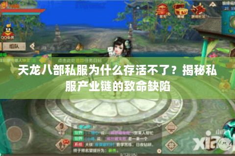 天龙八部私服为什么存活不了?揭秘私服产业链的致命缺陷 天龙八部私服为什么存活不了?揭秘私服产业链的致命缺陷