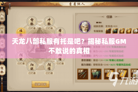 天龙八部私服有托是吧?揭秘私服GM不敢说的真相 天龙八部私服有托是吧?揭秘私服GM不敢说的真相