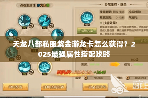 天龙八部私服紫金游龙卡怎么获得？2025最强属性搭配攻略