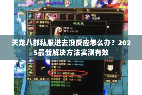 天龙八部私服进去没反应怎么办?2025最新解决方法实测有效 天龙八部私服进去没反应怎么办?2025最新解决方法实测有效