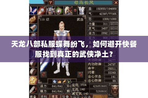 天龙八部私服蝶舞纷飞,如何避开快餐服找到真正的武侠净土? 天龙八部私服蝶舞纷飞,如何避开快餐服找到真正的武侠净土?