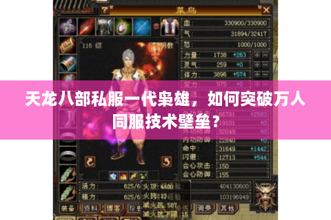 天龙八部私服一代枭雄,如何突破万人同服技术壁垒? 天龙八部私服一代枭雄,如何突破万人同服技术壁垒?