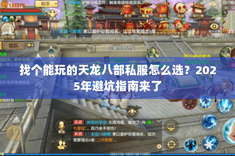 找个能玩的天龙八部私服怎么选?2025年避坑指南来了 找个能玩的天龙八部私服怎么选?2025年避坑指南来了