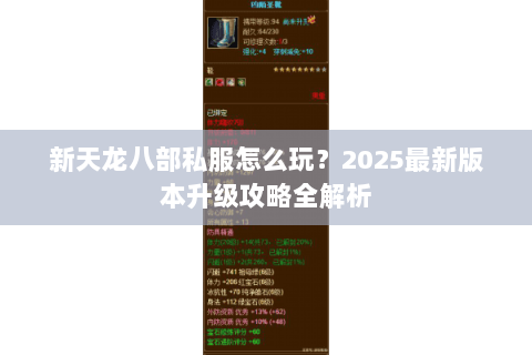 新天龙八部私服怎么玩?2025最新版本升级攻略全解析 新天龙八部私服怎么玩?2025最新版本升级攻略全解析