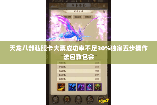 天龙八部私服卡大票成功率不足30%独家五步操作法包教包会 天龙八部私服卡大票成功率不足30%独家五步操作法包教包会