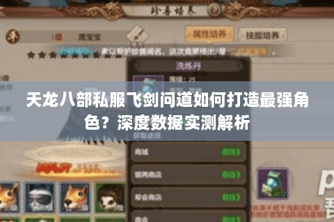 天龙八部私服飞剑问道如何打造最强角色?深度数据实测解析 天龙八部私服飞剑问道如何打造最强角色?深度数据实测解析