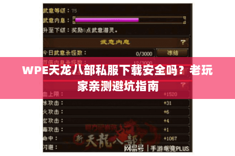 WPE天龙八部私服下载安全吗?老玩家亲测避坑指南 WPE天龙八部私服下载安全吗?老玩家亲测避坑指南