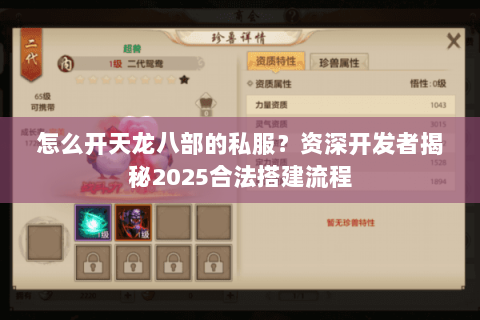 怎么开天龙八部的私服?资深开发者揭秘2025合法搭建流程 怎么开天龙八部的私服?资深开发者揭秘2025合法搭建流程