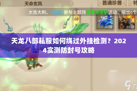 天龙八部私服如何绕过外挂检测？2024实测防封号攻略