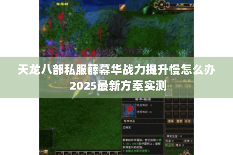 天龙八部私服薛幕华战力提升慢怎么办 2025最新方案实测 天龙八部私服薛幕华战力提升慢怎么办 2025最新方案实测