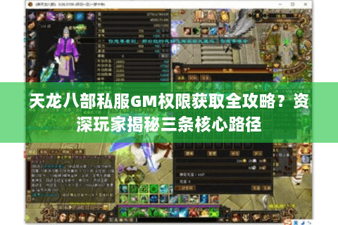 天龙八部私服GM权限获取全攻略?资深玩家揭秘三条核心路径 天龙八部私服GM权限获取全攻略?资深玩家揭秘三条核心路径