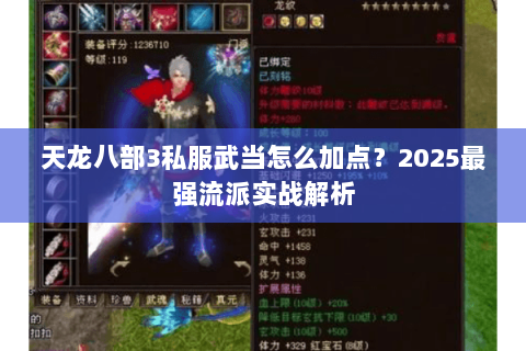 天龙八部3私服武当怎么加点?2025最强流派实战解析 天龙八部3私服武当怎么加点?2025最强流派实战解析