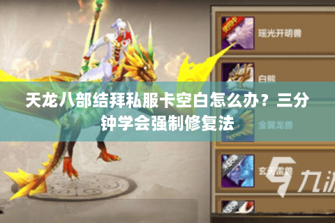 天龙八部结拜私服卡空白怎么办？三分钟学会强制修复法