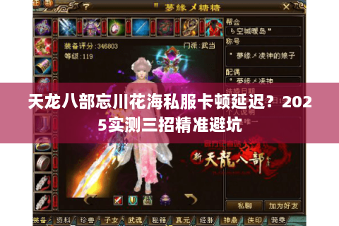 天龙八部忘川花海私服卡顿延迟？2025实测三招精准避坑