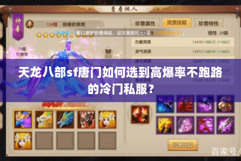 天龙八部sf唐门如何选到高爆率不跑路的冷门私服? 天龙八部sf唐门如何选到高爆率不跑路的冷门私服?