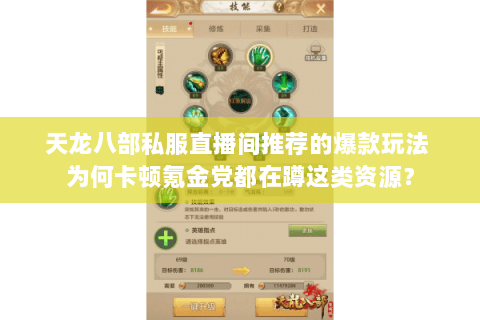 天龙八部私服直播间推荐的爆款玩法 为何卡顿氪金党都在蹲这类资源？