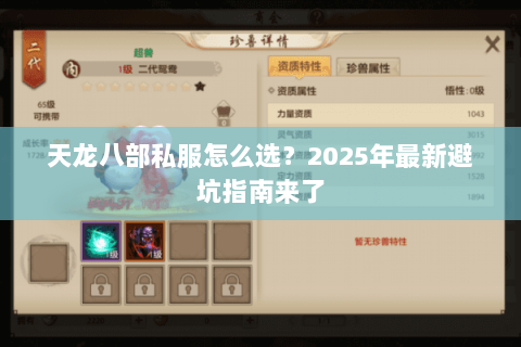 天龙八部私服怎么选?2025年最新避坑指南来了 天龙八部私服怎么选?2025年最新避坑指南来了