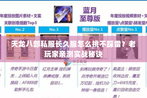 天龙八部私服长久服怎么挑不踩雷?老玩家亲测实战秘诀 天龙八部私服长久服怎么挑不踩雷?老玩家亲测实战秘诀