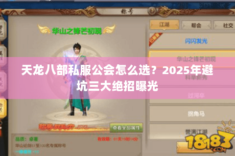 天龙八部私服公会怎么选?2025年避坑三大绝招曝光 天龙八部私服公会怎么选?2025年避坑三大绝招曝光