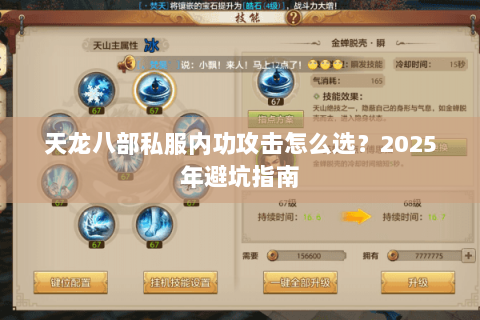 天龙八部私服内功攻击怎么选?2025年避坑指南 天龙八部私服内功攻击怎么选?2025年避坑指南