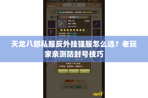 天龙八部私服反外挂强服怎么选?老玩家亲测防封号技巧 天龙八部私服反外挂强服怎么选?老玩家亲测防封号技巧