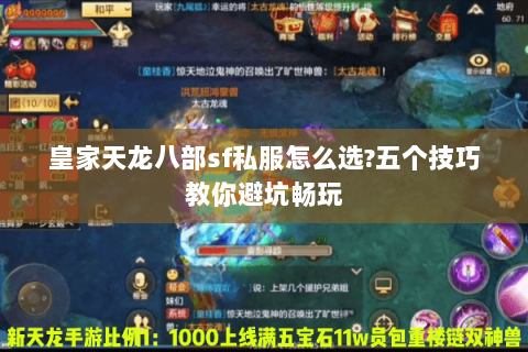 皇家天龙八部sf私服怎么选?五个技巧教你避坑畅玩 皇家天龙八部sf私服怎么选?五个技巧教你避坑畅玩