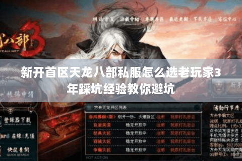 新开首区天龙八部私服怎么选老玩家3年踩坑经验教你避坑 新开首区天龙八部私服怎么选老玩家3年踩坑经验教你避坑