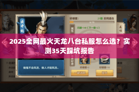 2025全网最火天龙八台私服怎么选?实测35天踩坑报告 2025全网最火天龙八台私服怎么选?实测35天踩坑报告