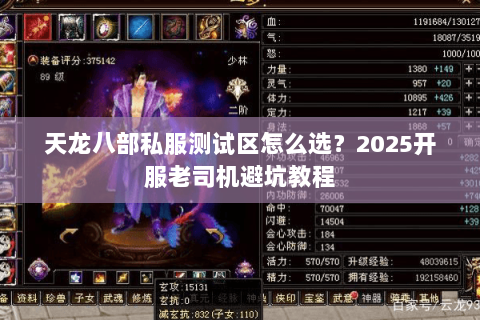 天龙八部私服测试区怎么选?2025开服老司机避坑教程 天龙八部私服测试区怎么选?2025开服老司机避坑教程