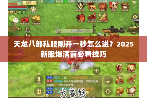 天龙八部私服刚开一秒怎么进?2025新服爆满前必看技巧 天龙八部私服刚开一秒怎么进?2025新服爆满前必看技巧
