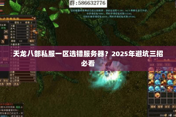 天龙八部私服一区选错服务器?2025年避坑三招必看 天龙八部私服一区选错服务器?2025年避坑三招必看